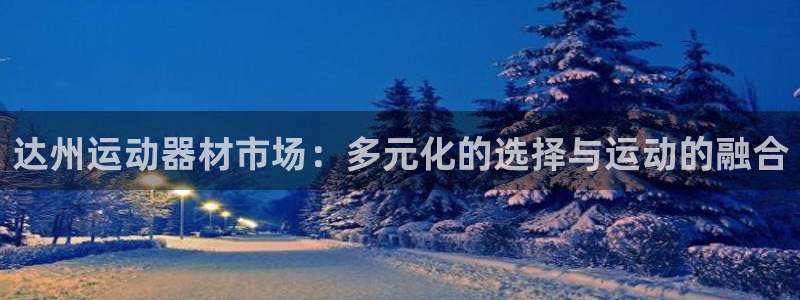 意昂4娱乐：达州运动器材市场：多元化的选择与运动的融